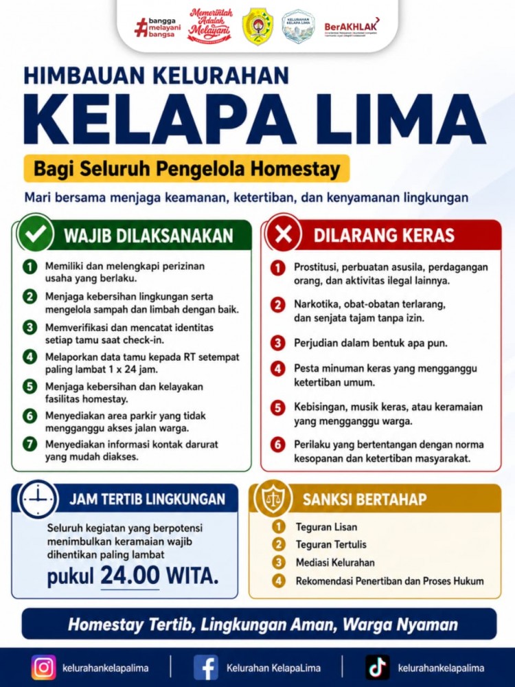 Himbauan  Kelurahan Kelapa Lima  !!!